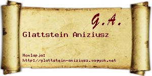 Glattstein Aniziusz névjegykártya